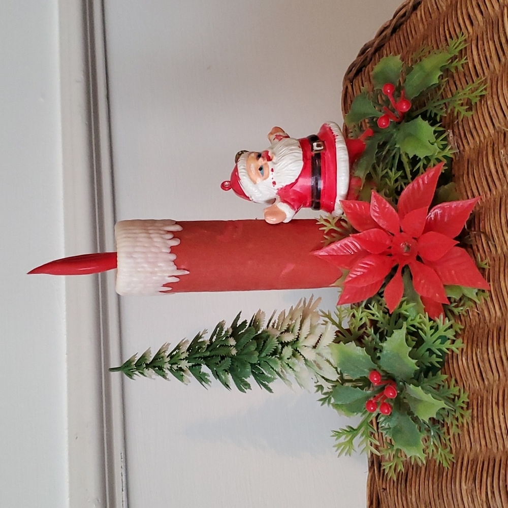 Midcentury kitschy Christmas scene